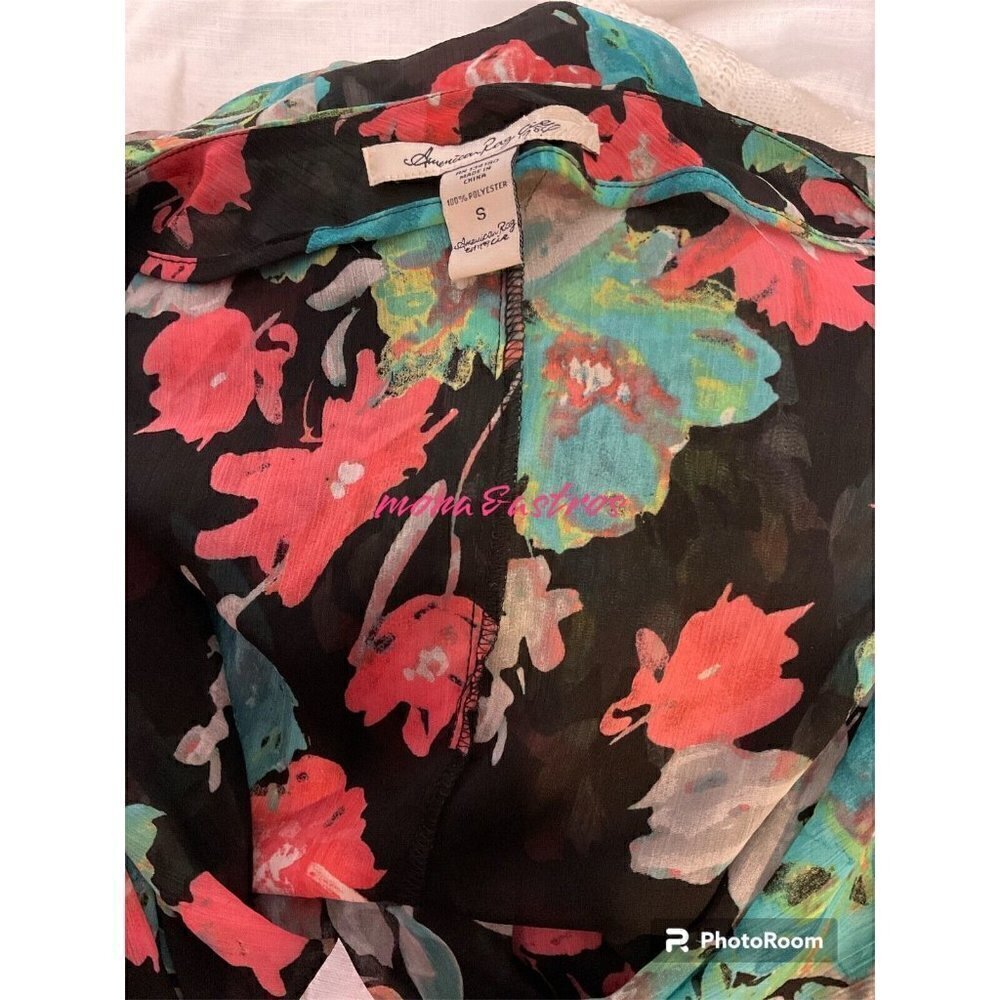 Ameican Rag Women's Floral Short Kimono lightweight‎ Spring Summer Sheer - Picture 3 of 3